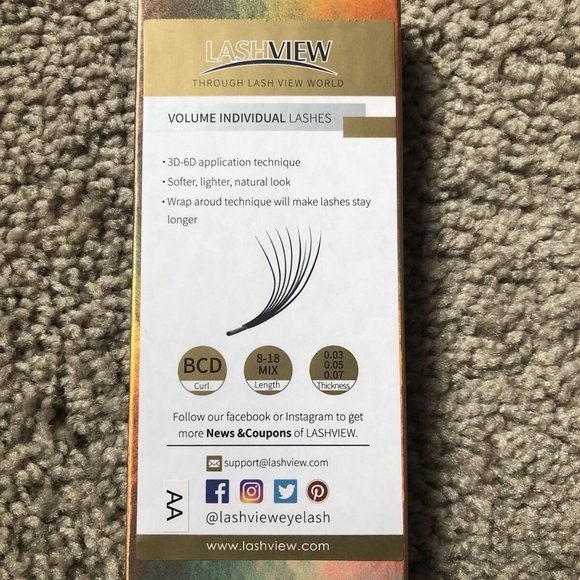 LASHVIEW Faux Mink Eyelash Extensions Professional Salon Use C/ 17mm 0.05 - Picture 6 of 6